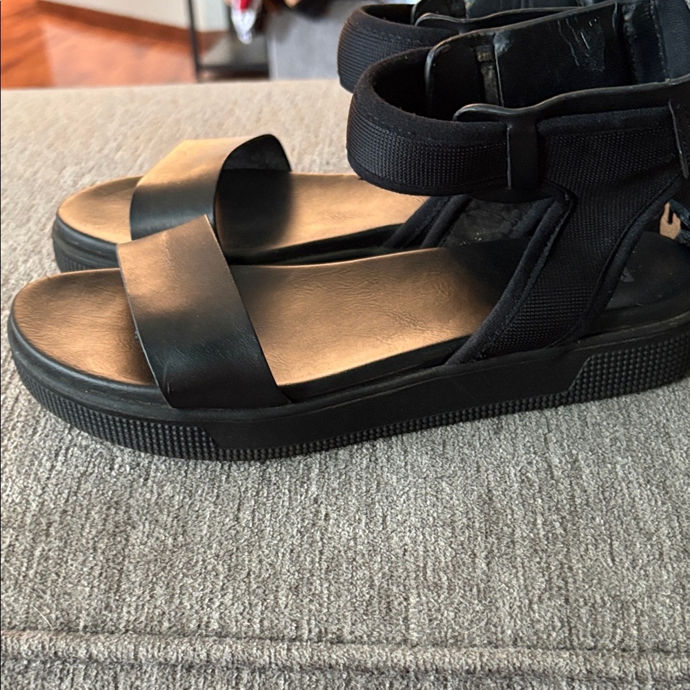MIA Black Strappy Sandals